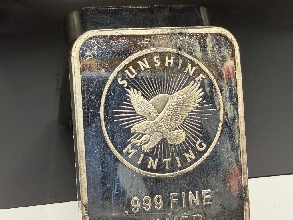 SUNSHINE MINTING .999 FINE SILVER FIVE TROY OUNCE BAR - 3