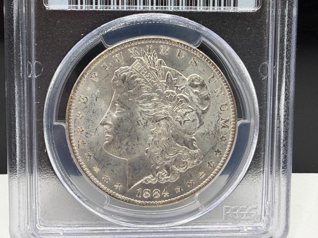 1884-O U.S. MORGAN SILVER DOLLAR PCGS MS63 - 2