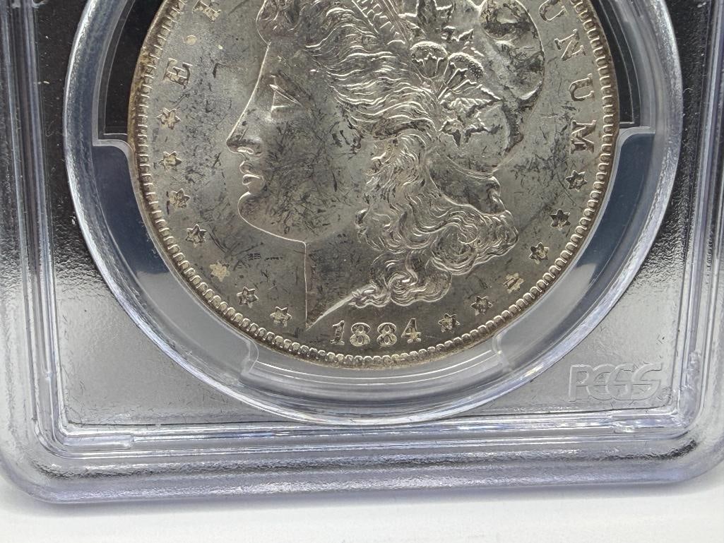 1884-O U.S. MORGAN SILVER DOLLAR PCGS MS63 - 4