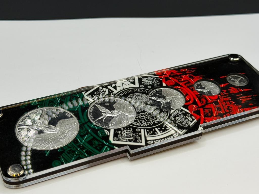 2024 MEXICO LIBERTAD PROOF SET FEATURING FIVE .999 FINE SILVER COINS - 12