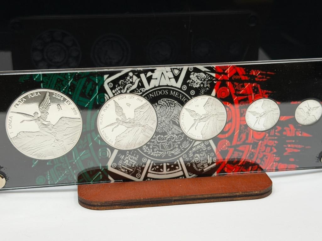 2024 MEXICO LIBERTAD PROOF SET FEATURING FIVE .999 FINE SILVER COINS - 2