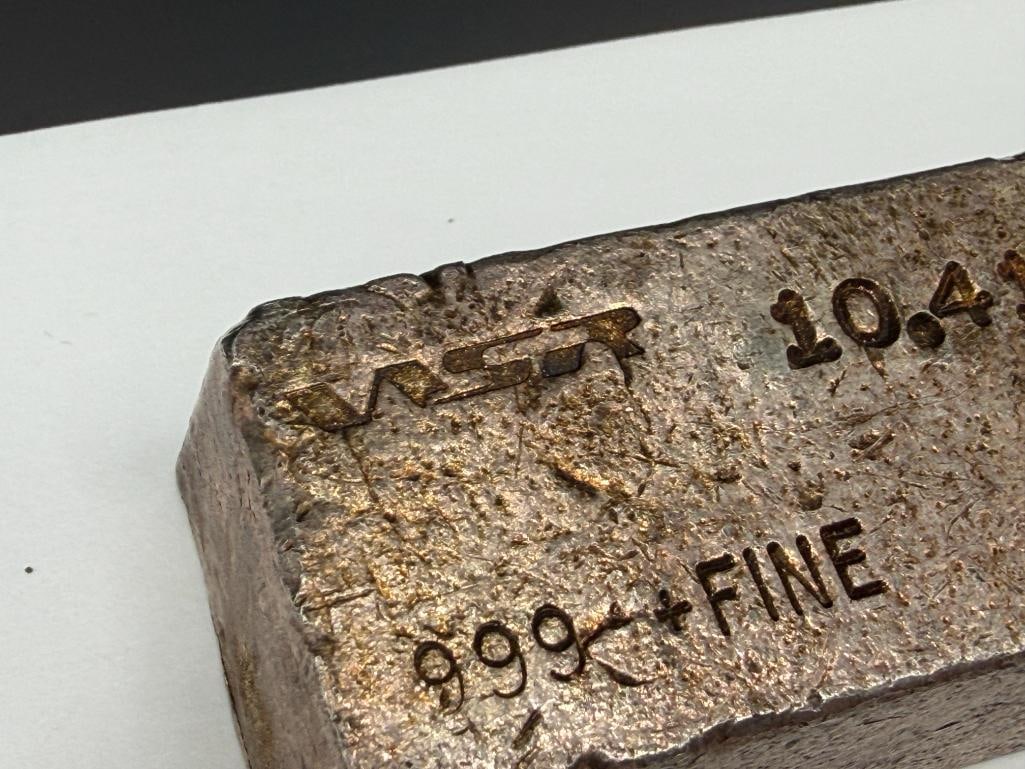VINTAGE VSR .999 FINE SILVER 10.41 TROY OUNCE BAR - 3