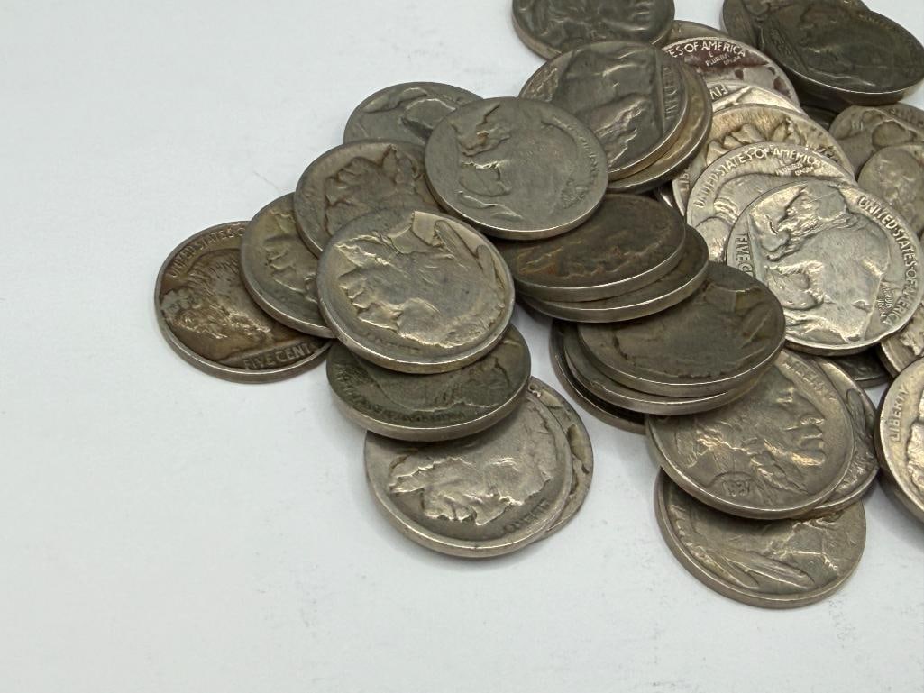 40 U.S. BUFFALO NICKELS FEATURING ASSORTED DATES - 3
