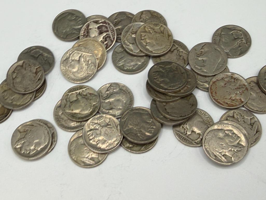 40 U.S. BUFFALO NICKELS FEATURING ASSORTED DATES - 5