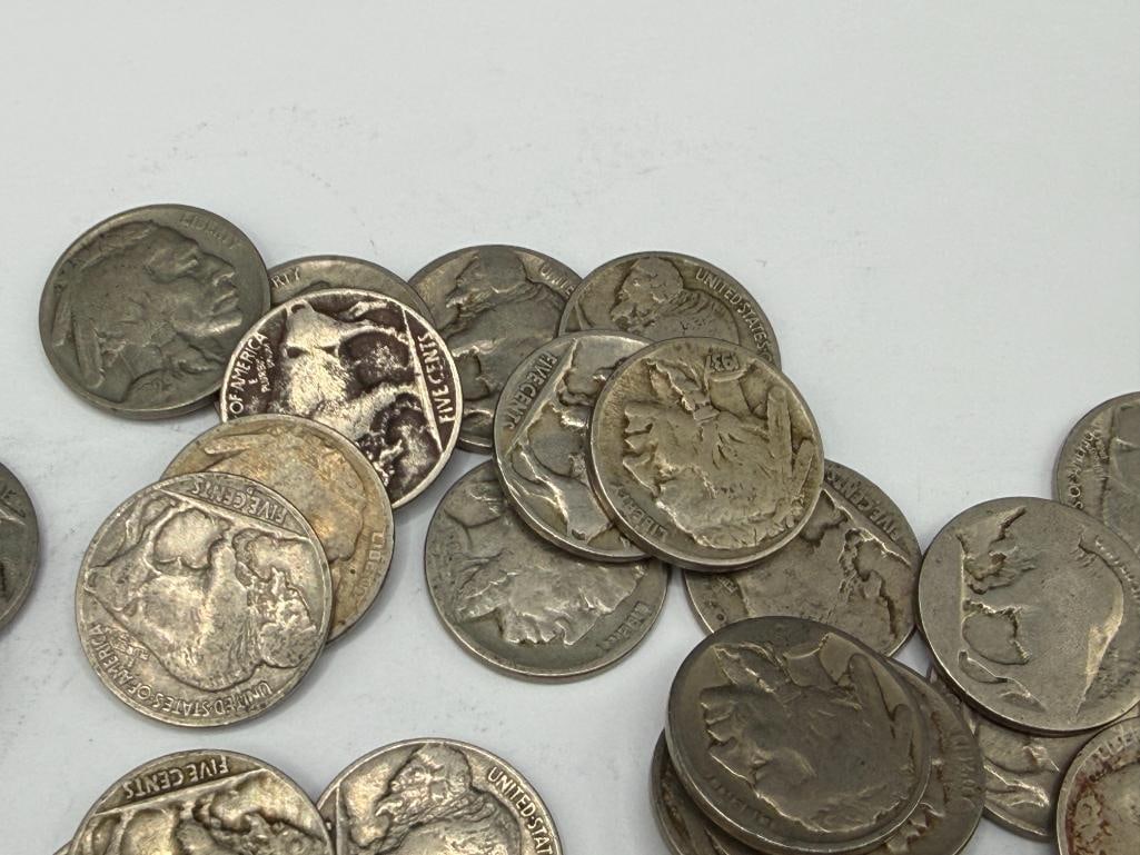 40 U.S. BUFFALO NICKELS FEATURING ASSORTED DATES - 6