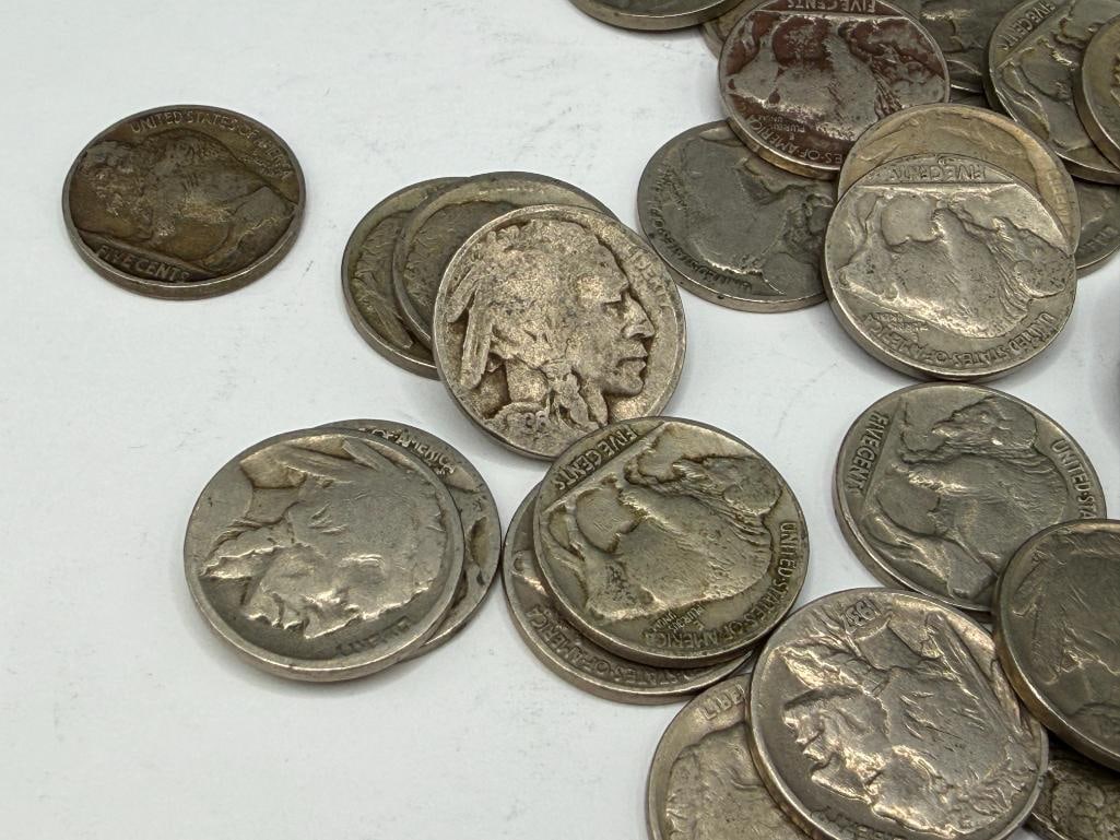 40 U.S. BUFFALO NICKELS FEATURING ASSORTED DATES - 7