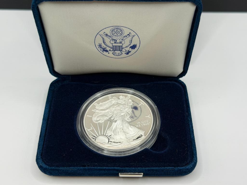 2008-W AMERICAN SILVER EAGLE .999 FINE SILVER PROOF DOLLAR - 2