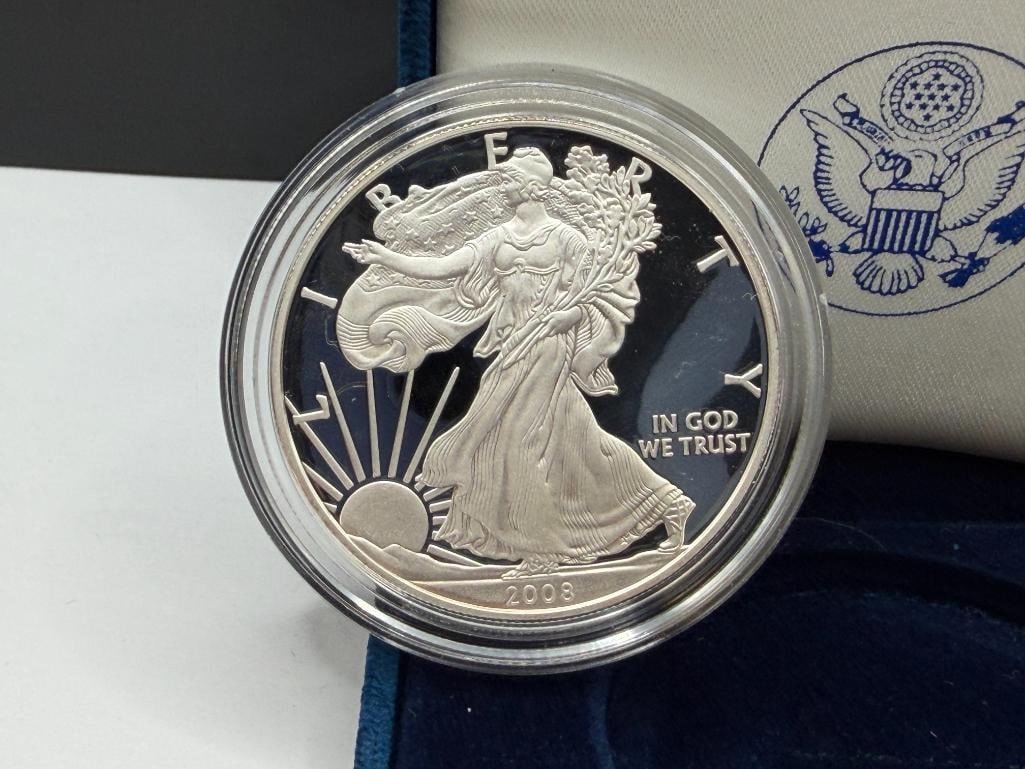 2008-W AMERICAN SILVER EAGLE .999 FINE SILVER PROOF DOLLAR - 3