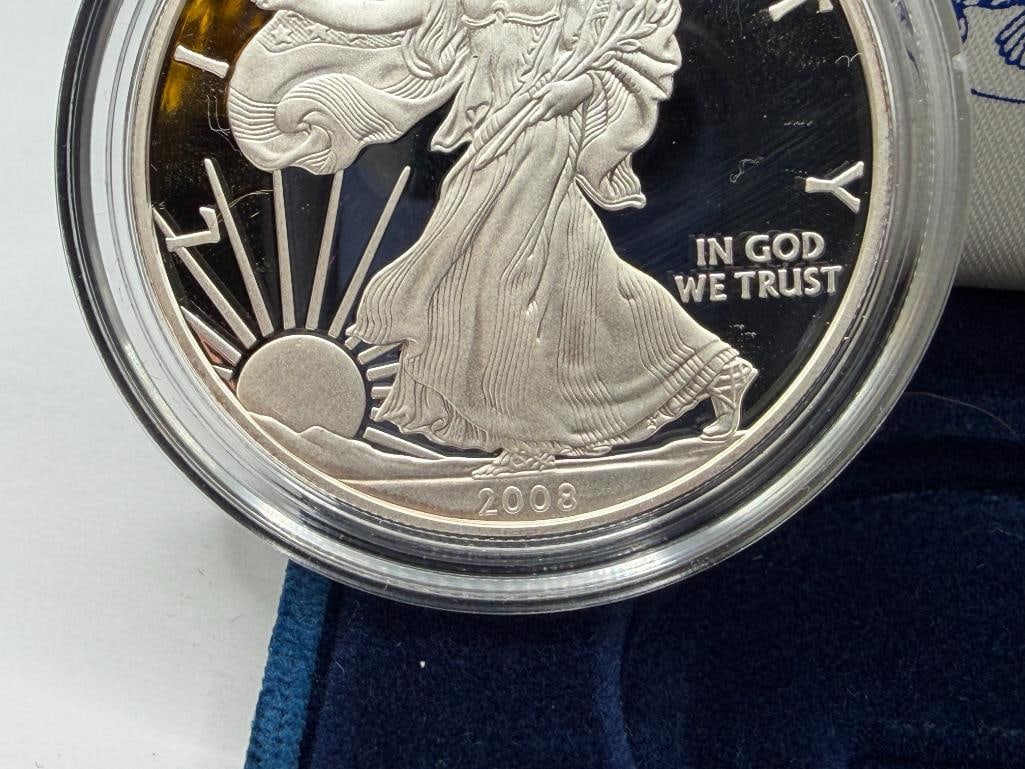 2008-W AMERICAN SILVER EAGLE .999 FINE SILVER PROOF DOLLAR - 5