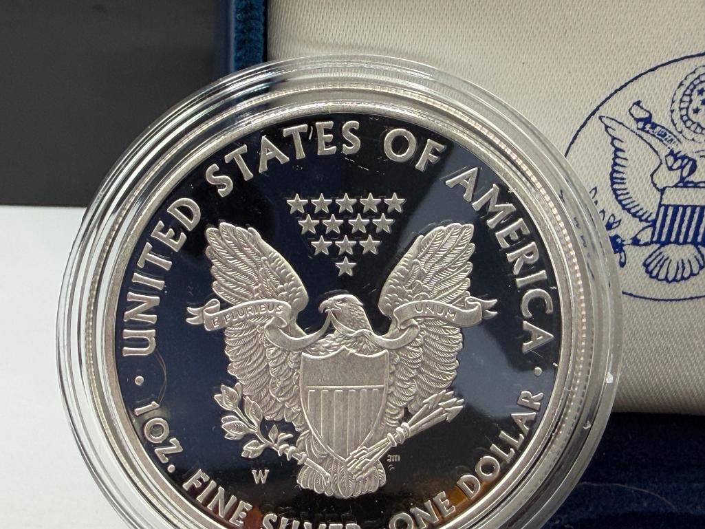2008-W AMERICAN SILVER EAGLE .999 FINE SILVER PROOF DOLLAR - 7