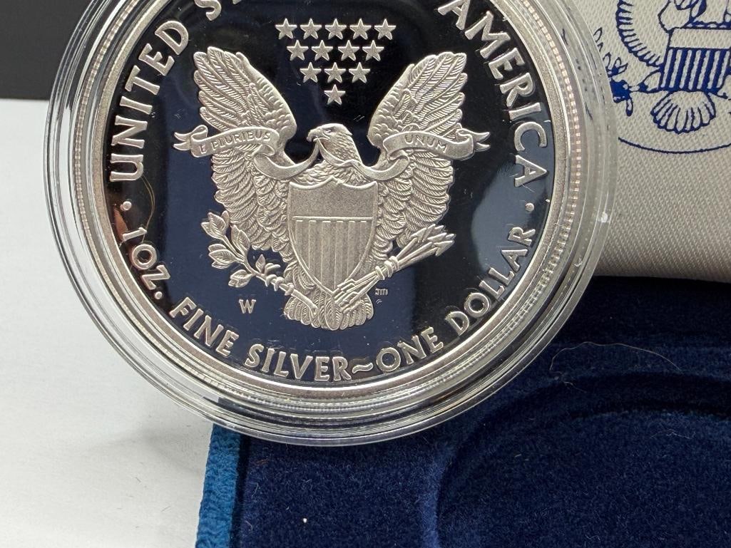 2008-W AMERICAN SILVER EAGLE .999 FINE SILVER PROOF DOLLAR - 8