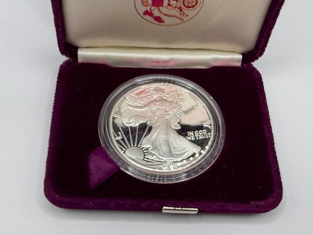 1989-S AMERICAN SILVER EAGLE .999 FINE SILVER PROOF DOLLAR - 2