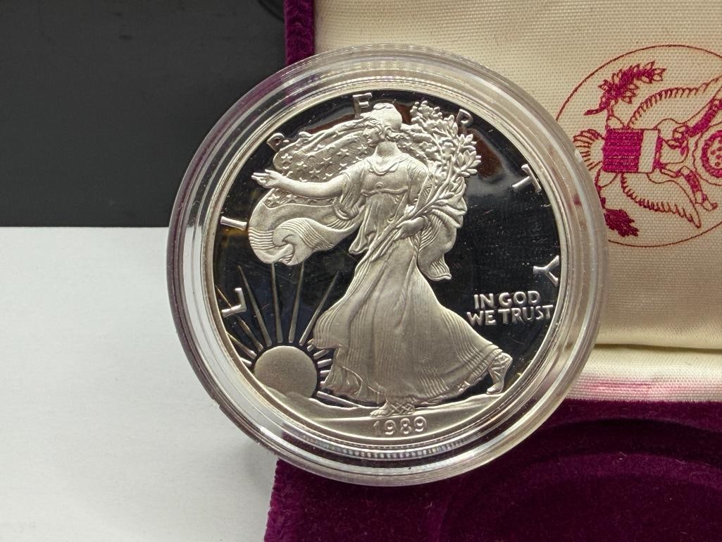 1989-S AMERICAN SILVER EAGLE .999 FINE SILVER PROOF DOLLAR - 3