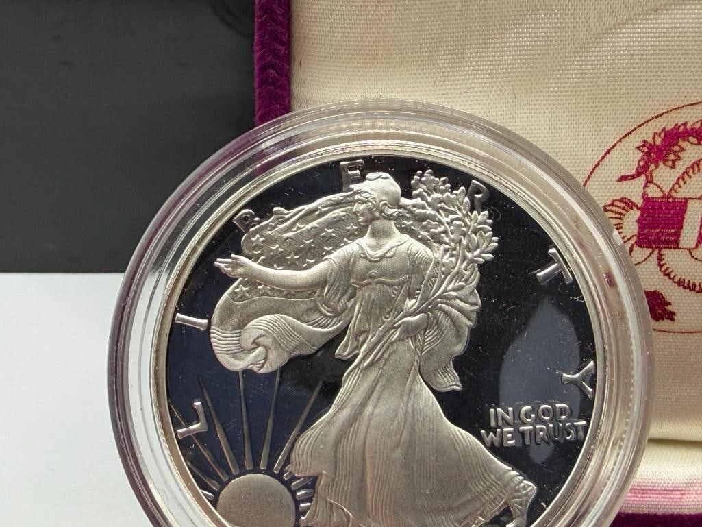 1989-S AMERICAN SILVER EAGLE .999 FINE SILVER PROOF DOLLAR - 4