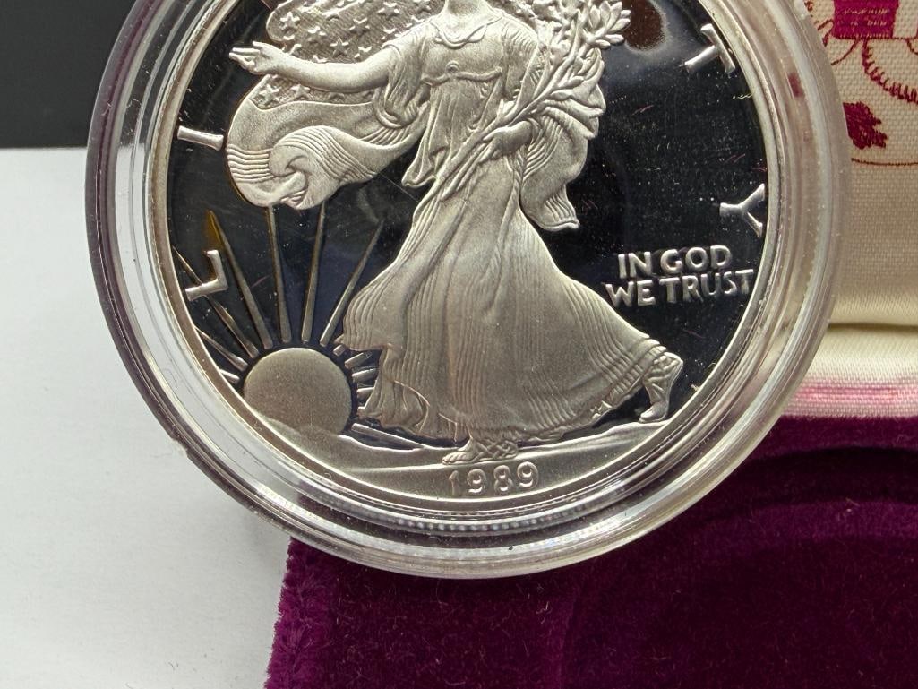 1989-S AMERICAN SILVER EAGLE .999 FINE SILVER PROOF DOLLAR - 5