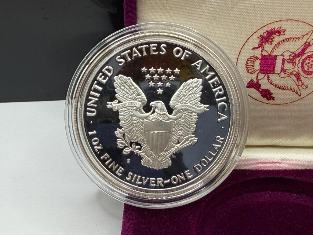1989-S AMERICAN SILVER EAGLE .999 FINE SILVER PROOF DOLLAR - 6