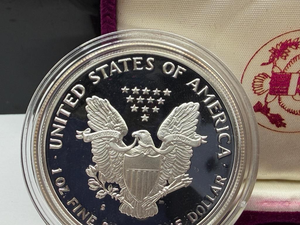 1989-S AMERICAN SILVER EAGLE .999 FINE SILVER PROOF DOLLAR - 7