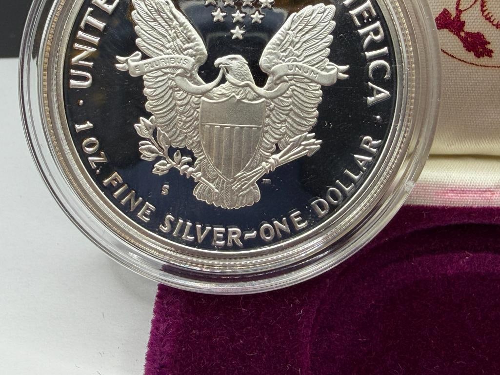 1989-S AMERICAN SILVER EAGLE .999 FINE SILVER PROOF DOLLAR - 8