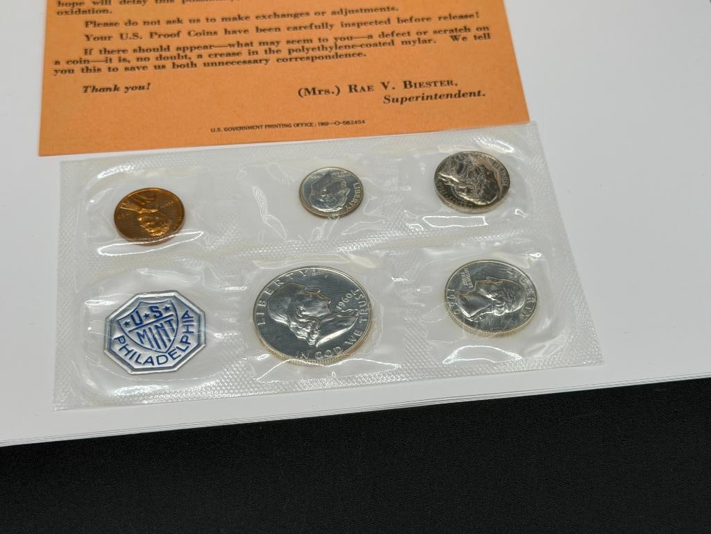 1960 - 1964 U.S. MINT PROOF SETS IN ORIGINAL GOVERNMENT PACKAGING - 3