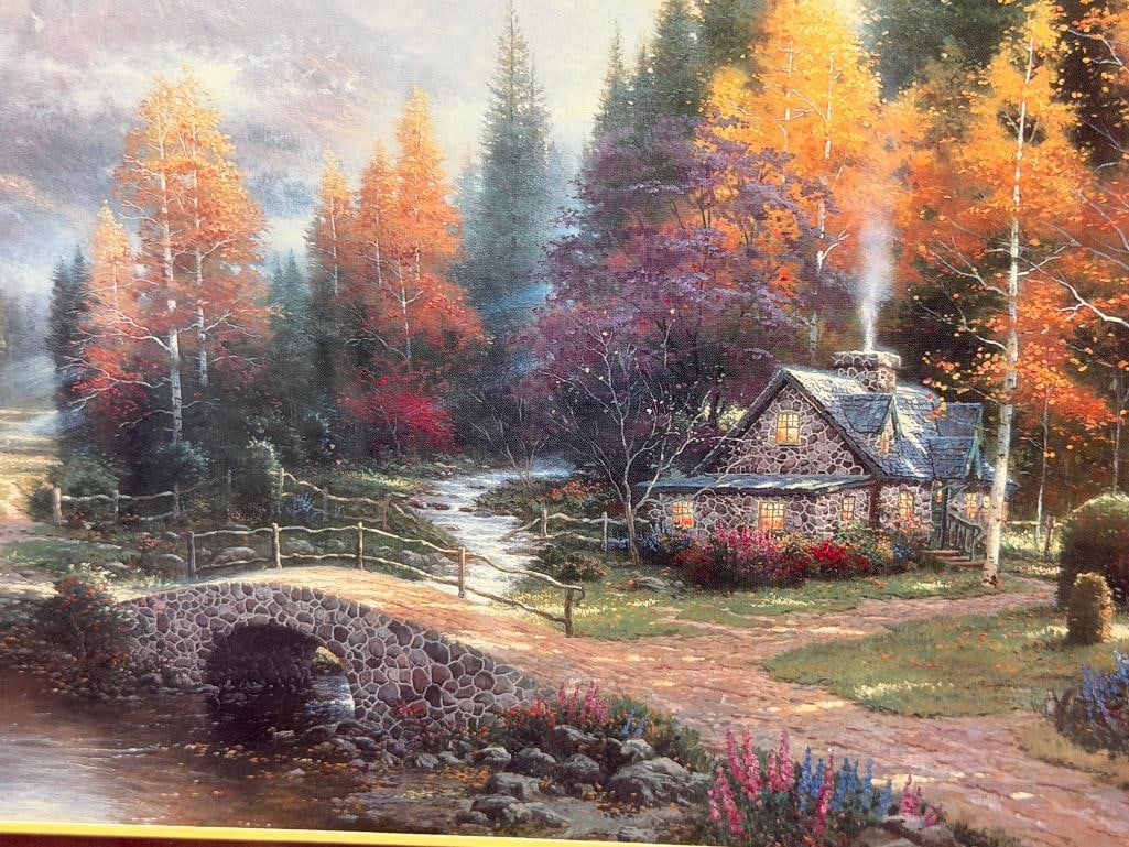 THOMAS KINKADE PAINTER OF LIGHT PRINT TITLED VALLEY OF PEACE - 3