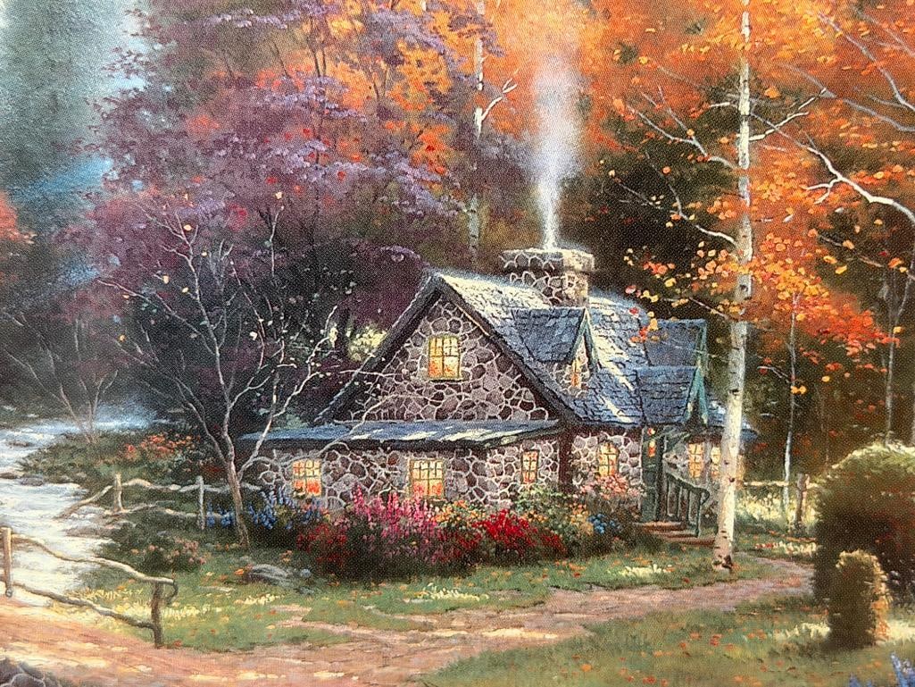 THOMAS KINKADE PAINTER OF LIGHT PRINT TITLED VALLEY OF PEACE - 4