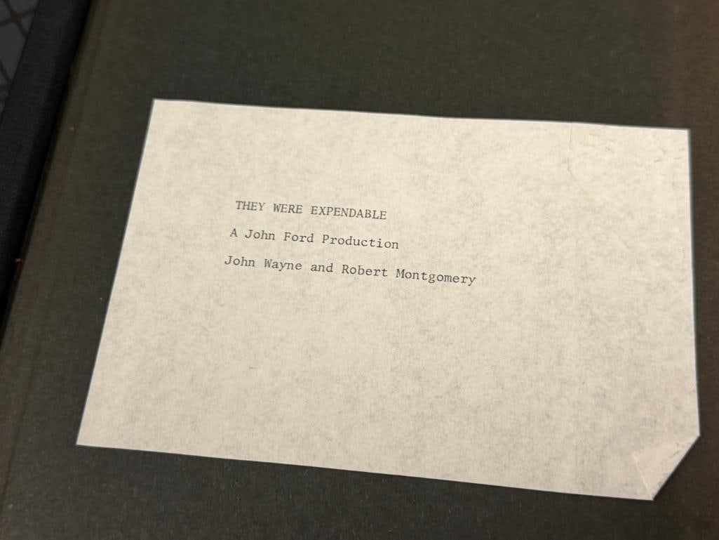 THEY WERE EXPENDABLE 1945 AMERICAN WAR FILM MOVIE SCRIPT BOOK DIRECTED BY JOHN FORD WITH JOHN WAYNE - 2