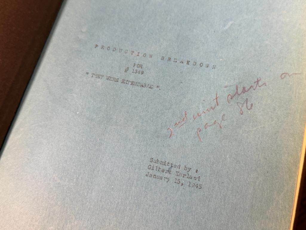 THEY WERE EXPENDABLE 1945 AMERICAN WAR FILM MOVIE SCRIPT BOOK DIRECTED BY JOHN FORD WITH JOHN WAYNE - 7