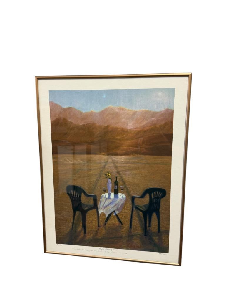 JULIA AREHART / KEZIAH PRINT TITLED BEFORE BURNING MAN DATED 2001 (1 of 8)