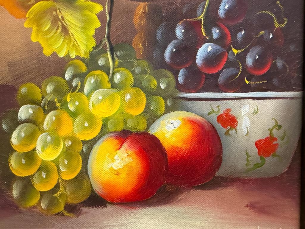 VAN HARRT SIGNED ORIGINAL PAINTING ON CANVAS FRUIT STILL-LIFE - 3