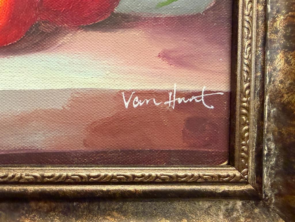 VAN HARRT SIGNED ORIGINAL PAINTING ON CANVAS FRUIT STILL-LIFE - 4