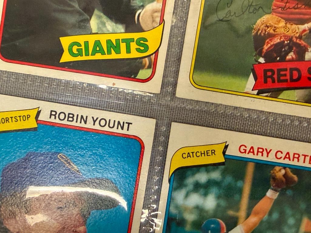1980 TOPPS BASEBALL CARDS HALL OF FAMERS WILLIE MCCOVEY, GARY CARTER, ROD CAREW, ROBIN YOUNT - 8