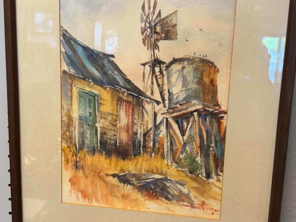 SIGNED ORIGINAL WESTERN WATERCOLOR ON PAPER PAINTING - 2