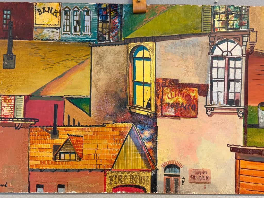CRAIG SHEPPARD OKLAHOMA-BORN NEVADA ARTIST ORIGINAL OIL ON BOARD MIXED MEDIA PAINTING 49ERS LEGACY - 2