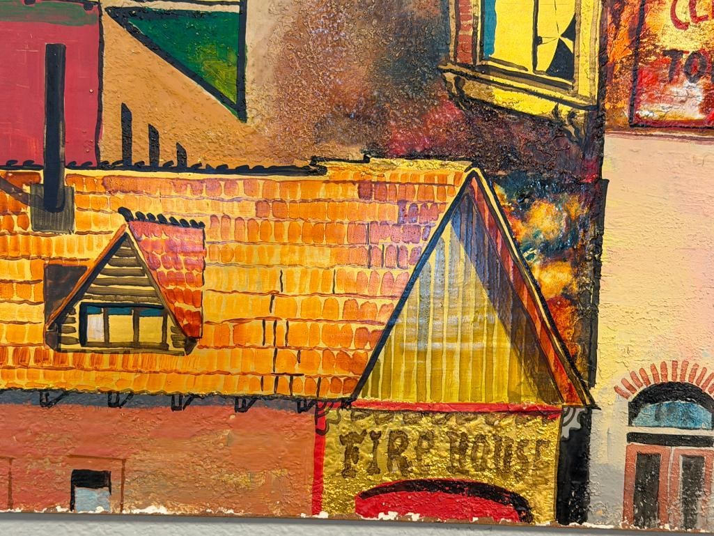 CRAIG SHEPPARD OKLAHOMA-BORN NEVADA ARTIST ORIGINAL OIL ON BOARD MIXED MEDIA PAINTING 49ERS LEGACY - 5