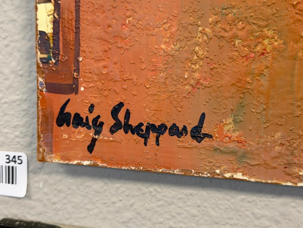 CRAIG SHEPPARD OKLAHOMA-BORN NEVADA ARTIST ORIGINAL OIL ON BOARD MIXED MEDIA PAINTING 49ERS LEGACY - 7