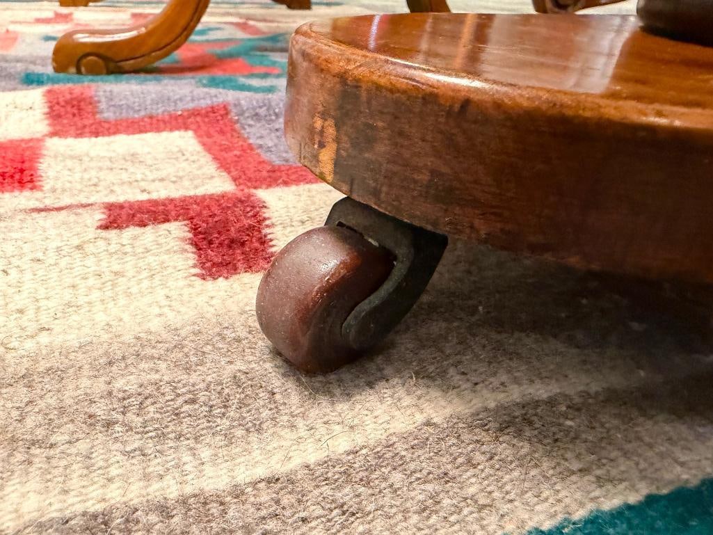 LATE 19TH CENTURY LEVESON & SONS FAMOUS ENGLISH MAKER VICTORIAN WALNUT READING TABLE - 14