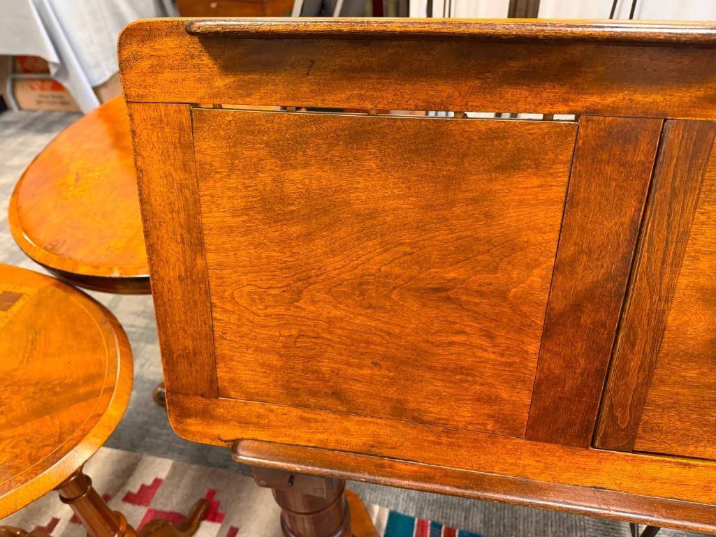 LATE 19TH CENTURY LEVESON & SONS FAMOUS ENGLISH MAKER VICTORIAN WALNUT READING TABLE - 17