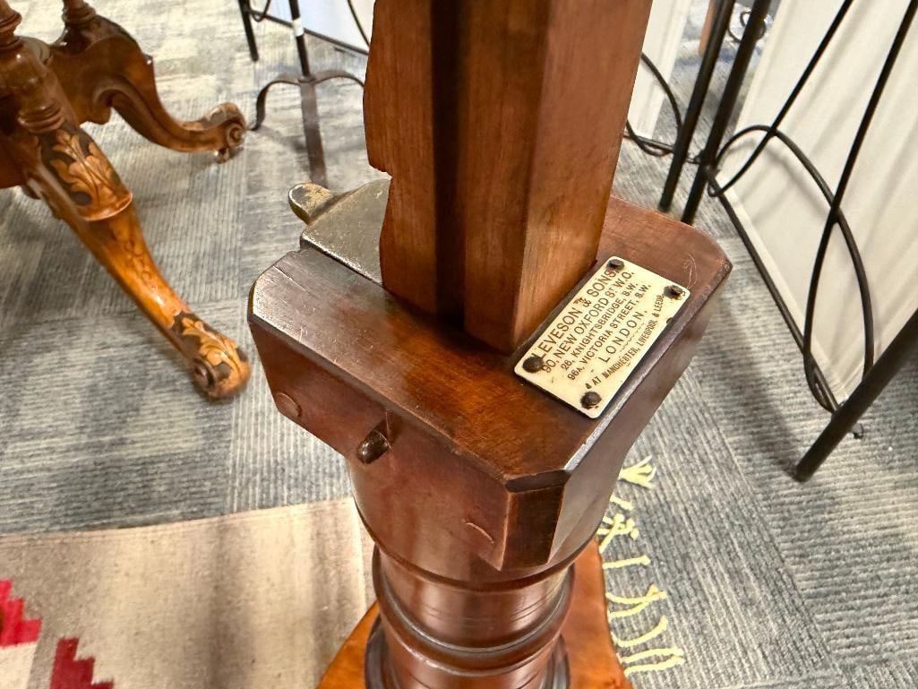 LATE 19TH CENTURY LEVESON & SONS FAMOUS ENGLISH MAKER VICTORIAN WALNUT READING TABLE - 5