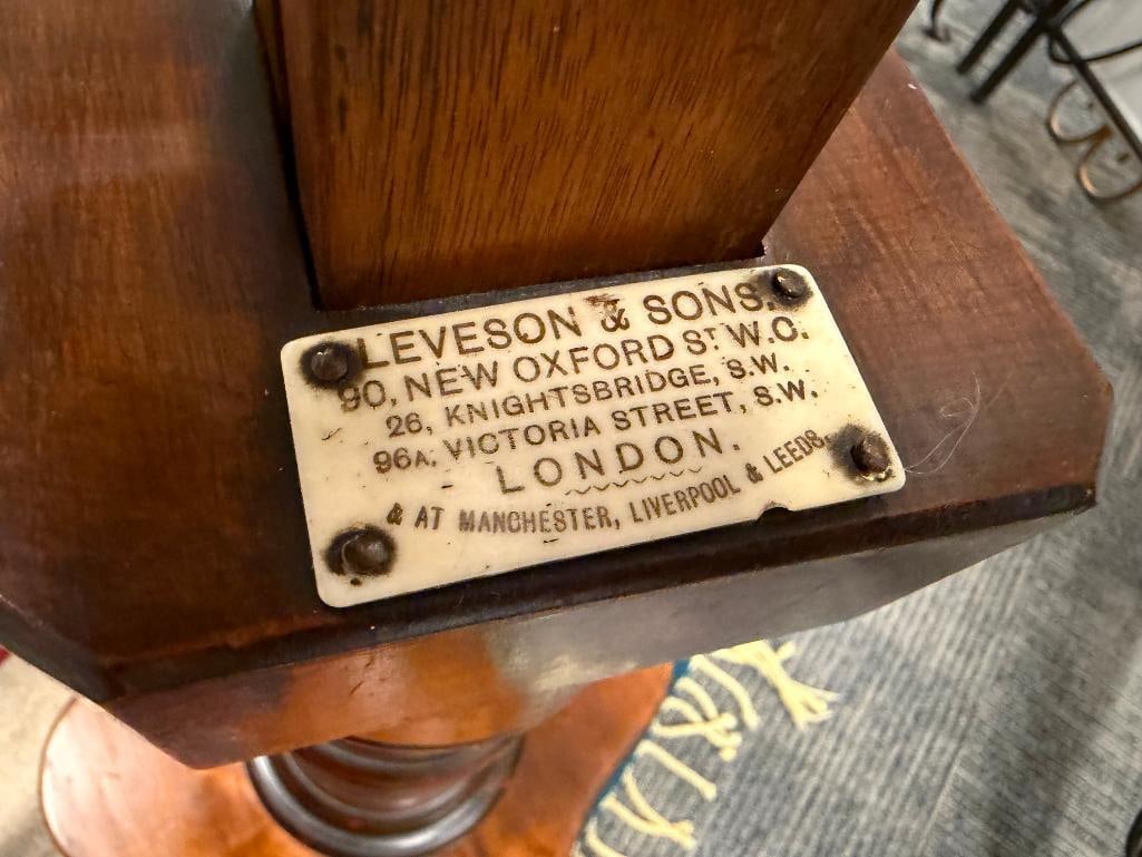 LATE 19TH CENTURY LEVESON & SONS FAMOUS ENGLISH MAKER VICTORIAN WALNUT READING TABLE - 6