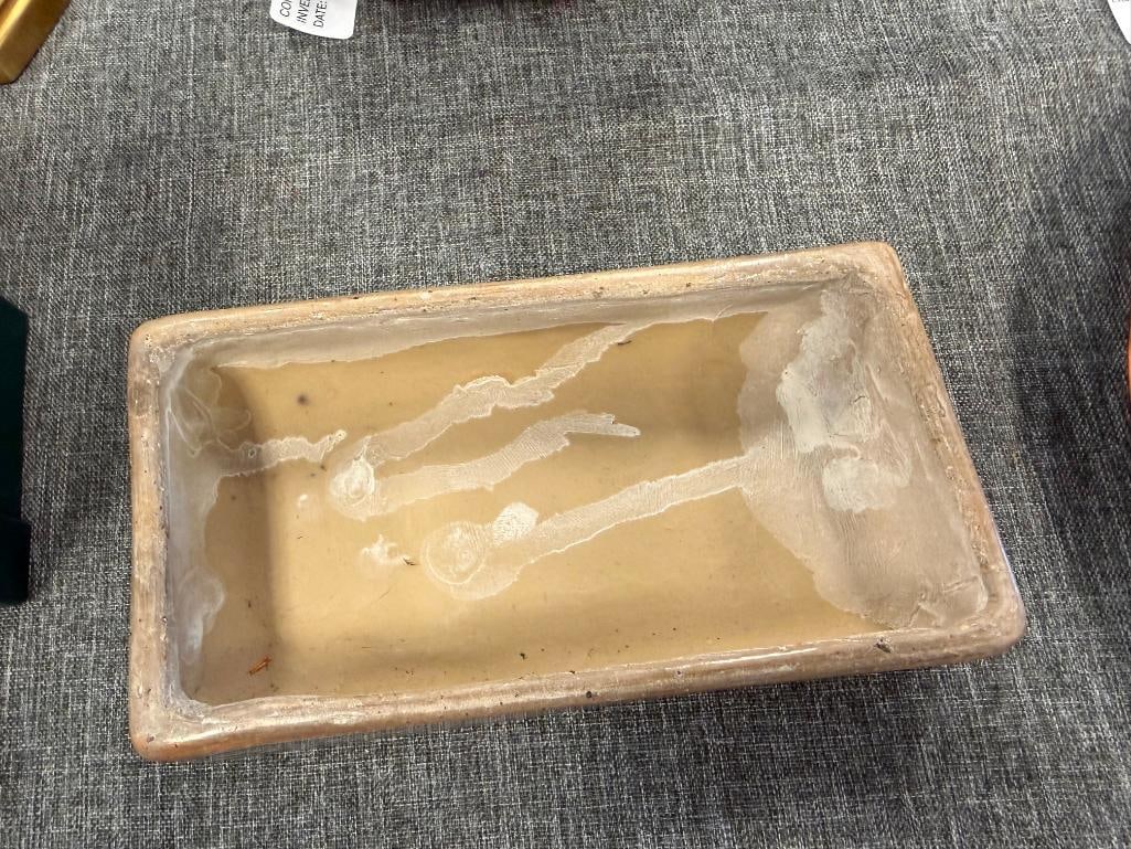 OAXACA, MX STONEWARE POTTERY RECTANGULAR STORAGE BOX - 4