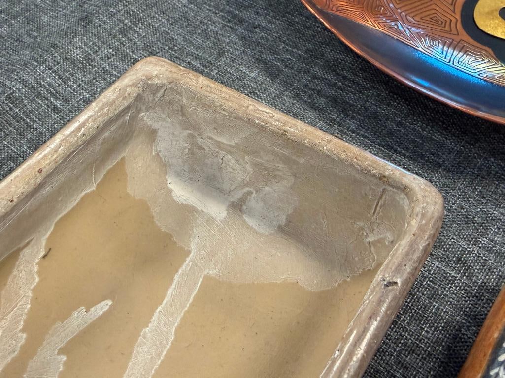 OAXACA, MX STONEWARE POTTERY RECTANGULAR STORAGE BOX - 5
