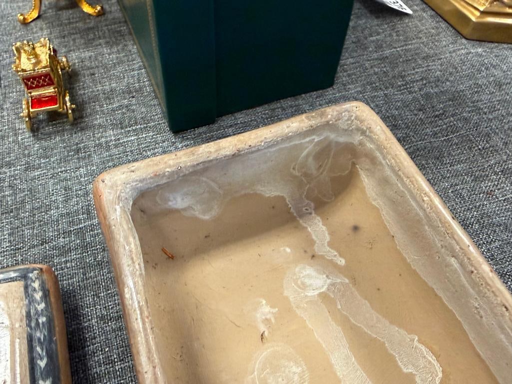 OAXACA, MX STONEWARE POTTERY RECTANGULAR STORAGE BOX - 6