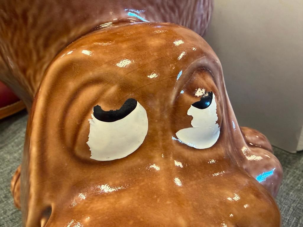 VINTAGE MCCOY POTTERY THINKING DOG CERAMIC COOKIE JAR NO. 0272 MADE IN THE U.S.A. - 4