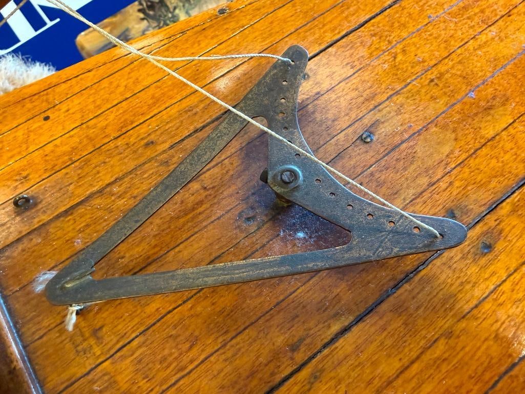 EARLY 1900S ENGLISH OAK POND BOAT / SAILBOAT WITH FULL RIGGING CLEAR COAT FINISH - 12