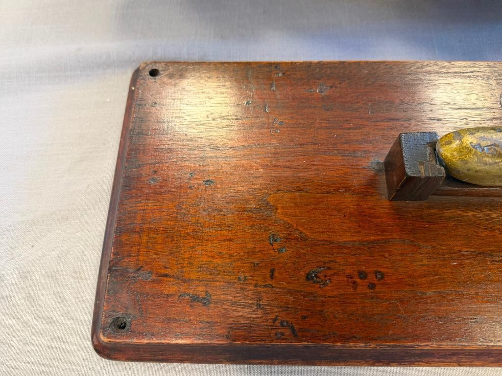 EARLY 1900S ENGLISH OAK POND BOAT / SAILBOAT WITH FULL RIGGING CLEAR COAT FINISH - 4