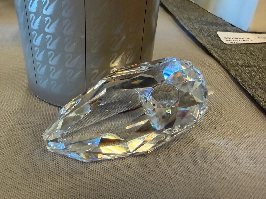 SWAROVSKI CRYSTAL MALLARD DUCK FIGURINE NO. 7647NR080 BEAUTIES OF THE LAKE SERIES - 8