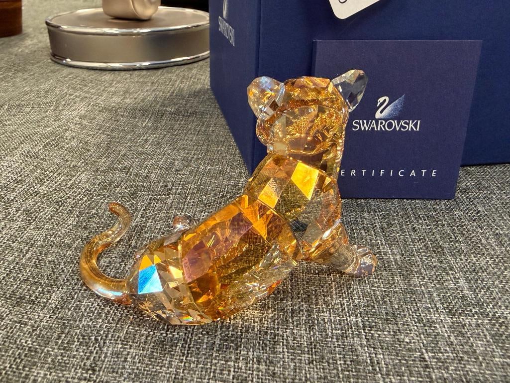 SWAROVSKI CRYSTAL SCS ANNUAL FIGURINE GOLDEN AMBER TIGER CUB ENDANGERED WILDLIFE TRILOGY 2010 - 6