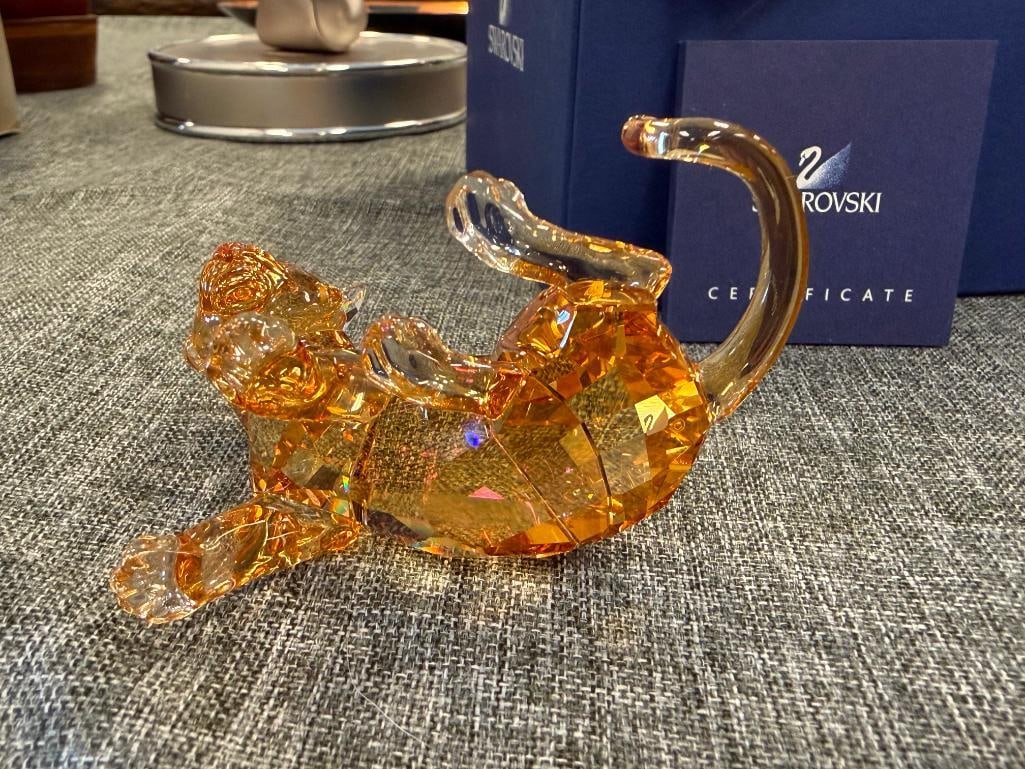 SWAROVSKI CRYSTAL SCS ANNUAL FIGURINE GOLDEN AMBER TIGER CUB ENDANGERED WILDLIFE TRILOGY 2010 - 7