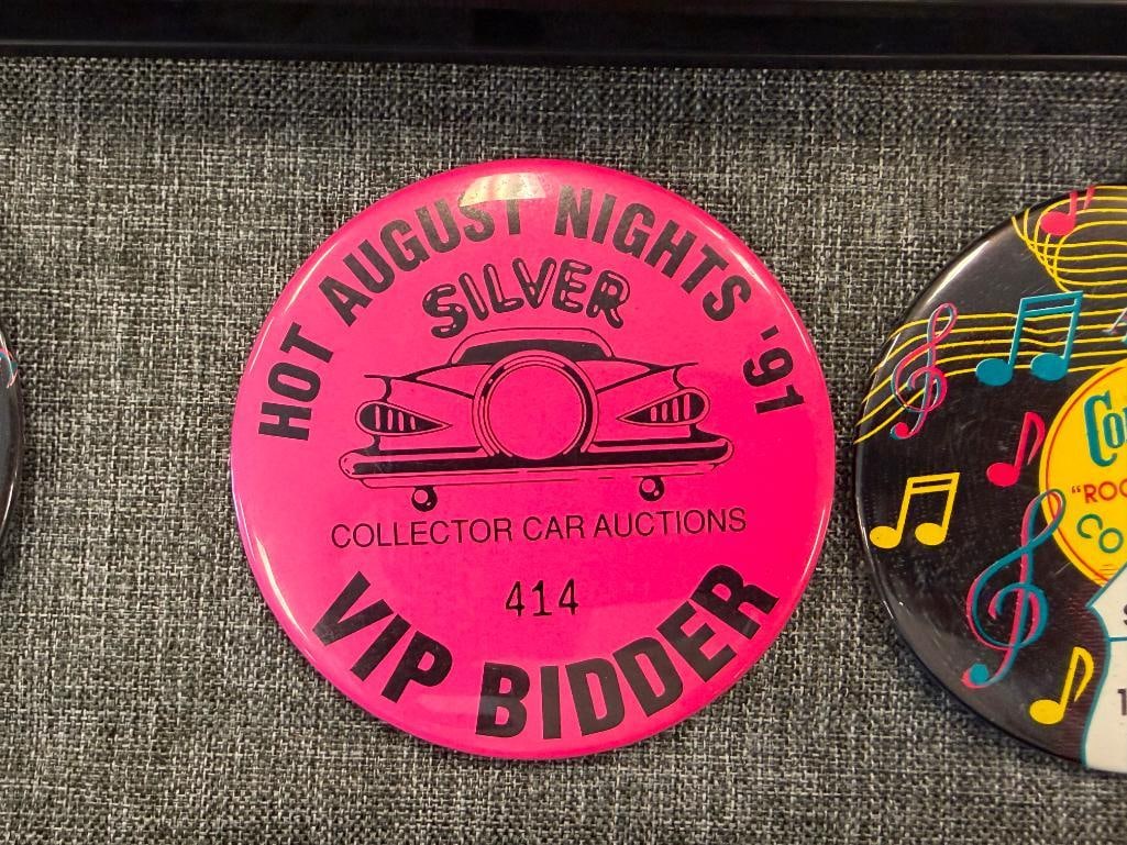 1987, 1991, 1992 RENO, NV HOT AUGUST NIGHTS LICENSE PLATE FRAMES AND BUTTONS - 6