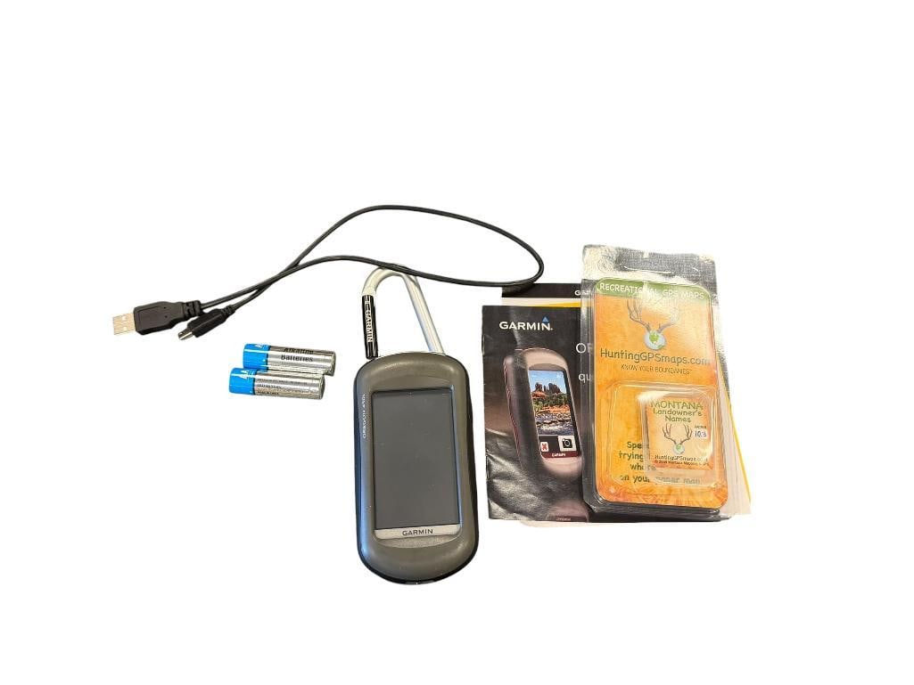 GARMIN OREGON 450T RUGGED HANDHELD GPS NAVIGATOR: INCLUDES MANUAL, CLIP, USB CORD, RECREATIONAL MAPS SD CARD, TESTED +